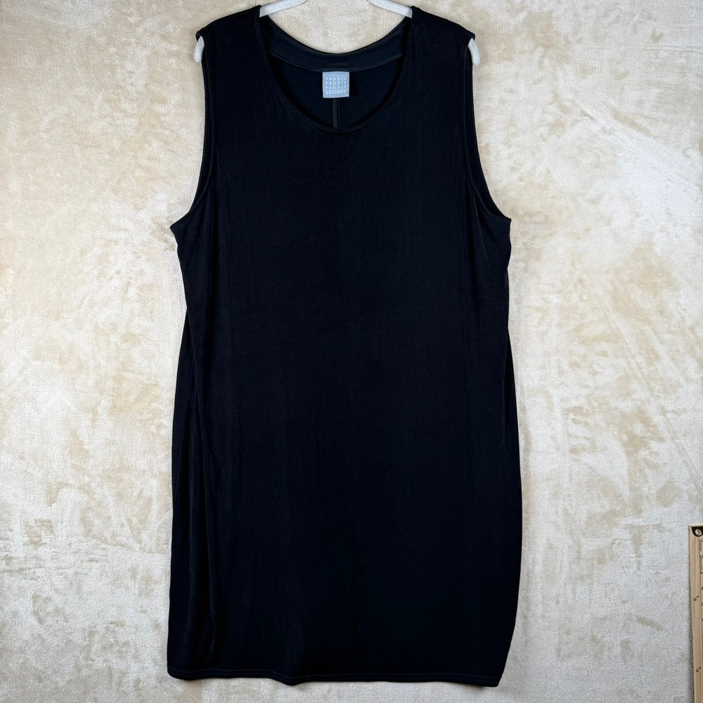 Rabbit Rabbit Rabbit Black Sleeveless Shift Dress Women 24W Capsule‎ Wardrobe
